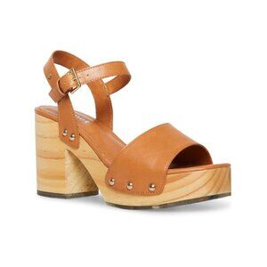 Cool Planet by Steve Madden Womens Rubyy Faux Leather Platform Sandals